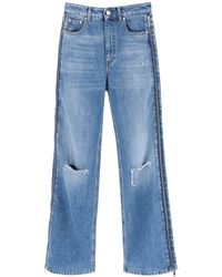 Stella McCartney - Straight Leg Jeans With Zippers - Lyst