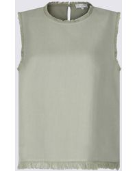 Antonelli - Viscose And Linen Blend Top - Lyst