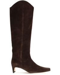 STAUD - Brown Calf Leather Bos Taurus High Heel Boots - Lyst