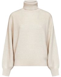 Brunello Cucinelli - Butter Lamé Cashmere Blend Knit Turtleneck Sweater - Lyst