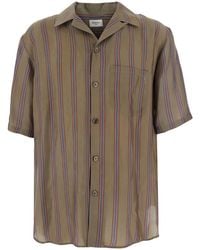 Saint Laurent - Shirt Boxy Strips Cotton - Lyst