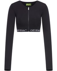 Off-White c/o Virgil Abloh - Cropped Top With Logo Band - Lyst