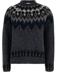 Jucca - Sweater With Norwegian Motif, Wool Alpaca Tops - Lyst