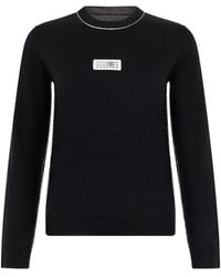 MM6 by Maison Margiela - Crew Neck Sweater Virgin Wool - Lyst