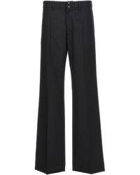 MM6 by Maison Martin Margiela - Pinstriped Logo Embroidery Pants - Lyst