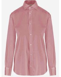 HER SHIRT HER DRESS - Stretch Silk Shirt Ludovica - Lyst