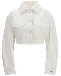 Givenchy - White Cotton Denim Jacket - Lyst