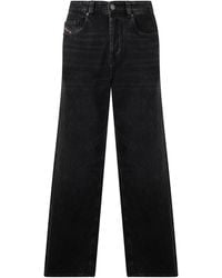 DIESEL - Wide-Leg Denim Jeans Cotton Regular & Straight-Leg - Lyst