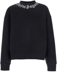Palm Angels - Neck Logo Relaxed Fit Sweatshirt - Lyst