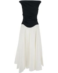 Jonathan Simkhai - 'Cersei' And Off-Shoulder Midi Dress With Flared Skirt - Lyst