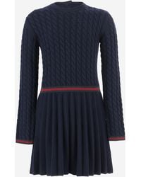 Gucci - Wool Dress With Web Detail - Lyst