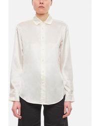 Ralph Lauren - Long Sleeve Button Front Silk Shirt - Lyst