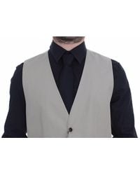 Dolce & Gabbana - Elegant Cotton Silk Dress Vest - Lyst