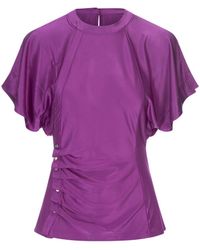 Rabanne - Top With Draping And Buttons - Lyst