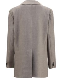 P.A.R.O.S.H. - P.A.R.O..H. Virgin Wool Double-Breasted Blazer - Lyst