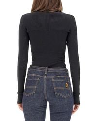 Philosophy Di Lorenzo Serafini - Mesh With Cut-Out Details Viscose Polyamide Jumpers - Lyst