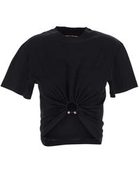 Rabanne - Cotton Cropped T-Shirt - Lyst
