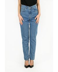 Twin Set - Slim Fit Jeans With Floral Oval T - Lyst