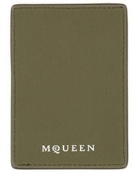 McQueen - Magnetic Card Holder Skull Main: Calf Skin Wallets & Purses - Lyst