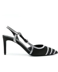Ferragamo - Ferragamo Rhinestone Sling-Back Pumps - Lyst