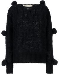 Blumarine - Floral-Applique Sweater - Lyst