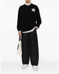 Maison Kitsuné - Fox Head Intarsia Logo Sweater - Lyst