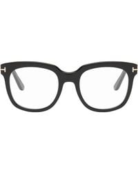 Tom Ford - Eyeglasses Oval Full Rim, Shiny Frame And Clear--Light Block Lenses Lens Ft5987-B001 Sunglasses - Lyst