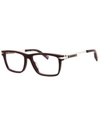 Chopard - Eyeglasses Rectangle Full Rim, Shiny Burgundy Frame And Clear Demo Lenses Lens Vch35701Ck - Lyst