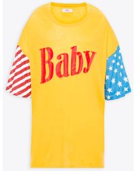 ERL - Printed Light Jersey Tshirt Distressed Cotton T-Shirt With Baby Print - Lyst