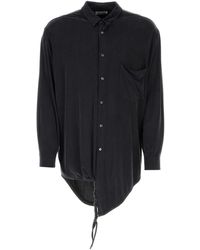 Magliano - Slate Stretch Cupro Oversize Shirt - Lyst