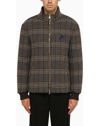 Etro - Checked Wool Padded Jacket - Lyst