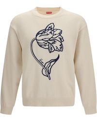 KENZO - Tulip Wool And Cotton Sweater - Lyst