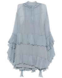 Chloé - Silk Short Dress - Lyst