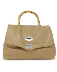 Zanellato - 068010-0950000-Z0260 Cappuccino Postina Daily S Bamboo Leather Handbag - Lyst