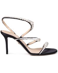 Mach &amp; Mach - Sirene Sandals With Satin And Pearls - Lyst
