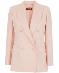 Max Mara - Wool Crepe Fitted Blazer - Lyst