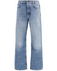 Off-White c/o Virgil Abloh - Blue Cotton Relaxed Fit Jeans - W30 - Lyst
