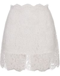 Ermanno Scervino - Floral Lace Mini Skirt - Lyst