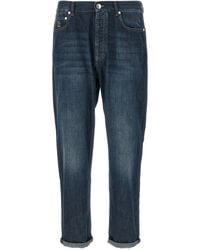 Brunello Cucinelli - Cotton Straight-Leg Jeans Clothing - Lyst