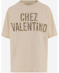 Valentino - Cotton T-Shirt With Logo T-Shirts & Jerseys - Lyst