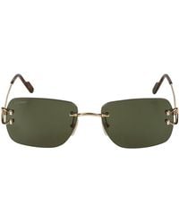 Cartier - Frame-Less Square Sunglasses Sunglasses - Lyst