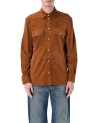 S.w.o.r.d 6.6.44 - Sword 6.6.44 Suede Texan Shirt - Lyst