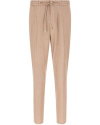 Etro - Linen Solid Joggers - Lyst
