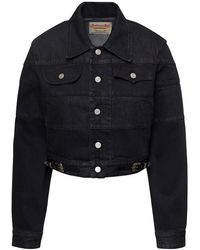 ANDERSSON BELL - Mahina Denim Patchwork Jacket With Heart-Shaped Detail - Lyst