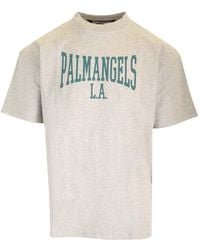 Palm Angels - College Print T-Shirt - Lyst