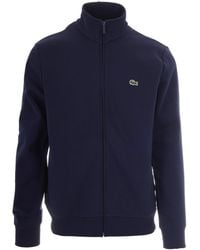 Lacoste - Zip Cotton-Blend Zip-Through Knit - Lyst