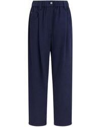 Brunello Cucinelli - Stretch Wool Pants Merino Ovis Aries - Lyst
