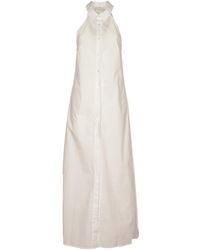 WEILI ZHENG - Sleeveless Long Shirt Dress - Lyst