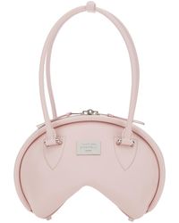 Acne Studios - Handbag With Top Handles And Logo Plaque Calf Leather Shoulder Bags - Lyst