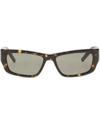 Saint Laurent - Tortoiseshell Sunglasses With Side Logo Havana Acetate; Nylon - Lyst